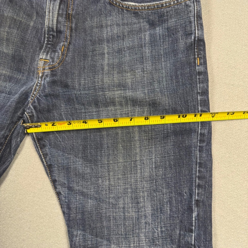 American Eagle Outfitters Original Boot Mens 34x32 Dark Wash Blue Denim Jeans - Picture 12 of 14